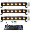 imageRockville Best Strip 60 Bundle 3 Rechargeable RGBWA UV Wash Light Bars Black ROCKFORCE W2 192 Channel Wireless DMX Lighting Controller 24 GHz Stage Effects 4Items