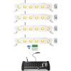 imageRockville Best Strip 60 Bundle 4 Rechargeable White Wash Light Bars ROCKFORCE W4 384 Channel Wireless DMX Lighting Controller with MIDI 5Items