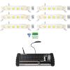 imageRockville Best Strip 60 Bundle 6 Rechargeable White LED Wash Light Bars Wireless DMX Control RGBWAUV ROCKFORCE W4 384Channel Wireless DMX Lighting Controller with MIDI 7Items