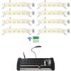 imageRockville Best Strip 60 Bundle 8 Rechargeable White Wash Light Bars with Wireless DMX RGBWAUV ROCKFORCE W4 384 Channel Wireless DMX Controller with MIDI 9Items