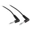 imageRockville RCTR103RRB 3ft 14 TRS Right Angle Cable 100 Copper Durable PVC TangleFree HighFidelity Audio for Musicians and Studios