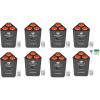imageRockville RockWedge LED Bundle 54Watt RGBWAUV Rechargeable Wireless DMX Par Lights with Remote 7500mAh Battery 24GHz DMX Receiver LCD Display Sound Activated Modes 8Piece