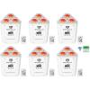 imageRockville RockWedge LED RGBWAUV Rechargeable Wireless Wash Up Light in White Housing DMX and Sound Modes for DJs and Events 6Piece