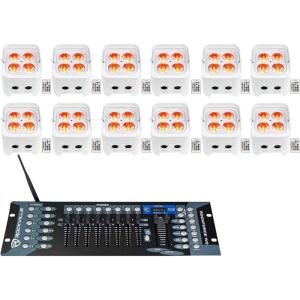 image12 Rockville Best PAR 50 Battery Wash Lights Wireless DMXControllerRGBWAUV