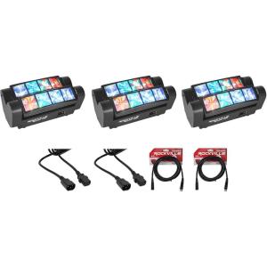 image3 Rockville Spyder LED 8 Beam Moving Head Motorized DMX DJPartyClub Lights