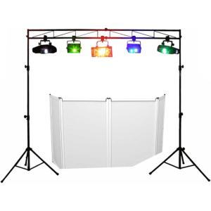 image4 Rockville Spyder LED Beam Moving Head DMX DJ Party Lights8 Ft TrussFacade