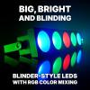 imageRockville FIVEEYE 5 Head 150w RGB COB Blinder Light Durable Aluminum Case 19 Channel DMXAutoSound Modes