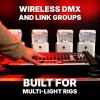 imageRockville FLIP PAR White Battery Par Can Wash Light wWireless DMX4 Group WiFi App 15 Hour Battery Easy Angle AdjustmentBlack