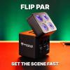 imageRockville FLIP PAR White Battery Par Can Wash Light wWireless DMX4 Group WiFi App 15 Hour Battery Easy Angle AdjustmentBlack