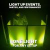 imageRockville FLIP PAR White Battery Par Can Wash Light wWireless DMX4 Group WiFi App 15 Hour Battery Easy Angle AdjustmentBlack