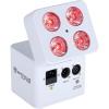 imageRockville FLIP PAR White Battery Par Can Wash Light wWireless DMX4 Group WiFi App 15 Hour Battery Easy Angle AdjustmentWhite