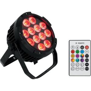 imageRockville Wet PAR PRO 12x6W LED Outdoor Building Par Wall Wash Light RGBWAUV DMX Control Waterproof IP54 for Restaurant Stage Events