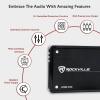 imageRockville ATOM P20 MarineATVCar Amplifier 1600W 4Channel ClassAB Bluetooth DynoCertified Volt Meter Perfect for Boats ATVs and Car Audio600w