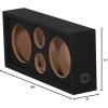 imageRockville CH102SP Car Audio Enclosure Box for 2 8 Mids and 2 3 Tweeters 58 MDF Construction Black Carpet Finish 12Foot Speakon Cable Included for Car Audio Enthusiasts