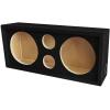 imageRockville CH103SP Chuchero Car Audio Enclosure for 2 10 Mids and 2 3 Tweeters Durable MDF Build Black Carpet Finish 12ft Speakon Cable Included for Car Audio Enthusiasts and DJs