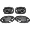imageRockville Car Audio Bundle 4 RV694A 6x9in 1000W 4Way CEARated Car Speakers RS6X94 4Hole Double Angle 6x9in Speaker Enclosure Box for Car Audio Systems 5Items