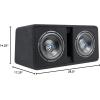 imageRockville DK510 Package Dual 10 2400W Peak  600W RMS K5 Car Subwoofer Enclosure with DB12 Amplifier 2Ohm MDF Vented Box Complete Wiring Kit for Car Audio Bass System