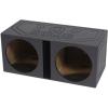 imageRockville RBL15V Dual 15 23 Cu Ft Vented Subwoofer Enclosure Bed Liner 34 MDF Spring Terminals 39Hz Tuning for Car Audio Enthusiasts