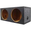 imageRockville RD12 Dual 12 125 cuft Sealed Subwoofer Enclosure Made in USA 34 MDF Premium Black Carpet Universal Fit for Car Audio