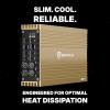 imageRockville RDF4 4Channel Class D Car Amplifier 1400w Peak  700w RMS Compact Design Tiffany RCA