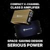 imageRockville RDF4 4Channel Class D Car Amplifier 1400w Peak  700w RMS Compact Design Tiffany RCA