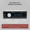 imageRockville RDM18 V2 InDash Digital Media Car Receiver 50W 4 Channels Bluetooth AMFM MP3 USBSD Color Selectable Remote Perfect for Car Audio