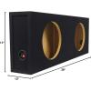 imageRockville RDSM10 Dual 10 056 Cu Ft Sealed Car Subwoofer Enclosure Box Shallow Mount USAMade MDF PrecisionCut for Compact Car Audio Systems