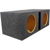 imageRockville RDV10 Dual 10 11 cuft Vented Subwoofer Enclosure 34 MDF Tuned at 42Hz Gold Terminals Durable Black Carpet for Car Audio