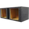 imageRockville RKDV12 Dual 12 VentedPorted Square Subwoofer Enclosure Fits Kicker Solo Baric L7L5 39Hz Tuned 34 MDF Made in USA