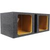 imageRockville RKDV12 Dual 12 VentedPorted Square Subwoofer Enclosure Fits Kicker Solo Baric L7L5 39Hz Tuned 34 MDF Made in USA