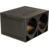imageRockville RQ12TB Dual 12 36 cuft Triangle Ported Subwoofer Enclosure Bed Lined Finish SpringLoaded Terminals for Car Audio Enthusiasts