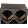 imageRockville RQ12TB Dual 12 36 cuft Triangle Ported Subwoofer Enclosure Bed Lined Finish SpringLoaded Terminals for Car Audio Enthusiasts