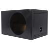 imageRockville RQB12 12 QBOMB Vented Subwoofer Enclosure Box 18 Cu Ft Bedliner Finish Made in USA 34 MDF Tuned to 43Hz Durable Build for Car Audio