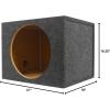 imageRockville RSQ15 26 cuft Sealed Car Subwoofer Enclosure Single 15 Sub Box 34 USA MDF Gold Terminals Made in USA for Car Audio