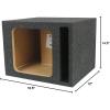 imageRockville RSVK10 10 Square Sub Box Enclosure Vented Fits Kicker S10L3S10L5L7 USAMade MDF PrecisionCut Gold Terminals for Car Audio