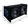 imageRockville RV1010P Dual 10 1000W Peak500W RMS Car Audio Subwoofers in Vented Enclosure Durable MDF Cabinet Aviation Carpet Finish Powerful Bass for Car Audio Systems