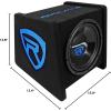 imageRockville RV101D 500W 10 Loaded Car Subwoofer Enclosure with Mono Amplifier and Amp Kit HighPerformance Bass Durable Build Easy Installation for Car Audio EnthusiastsSingle 10