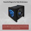 imageRockville RV101D 500W 10 Loaded Car Subwoofer Enclosure with Mono Amplifier and Amp Kit HighPerformance Bass Durable Build Easy Installation for Car Audio EnthusiastsSingle 10
