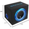 imageRockville RVB101A 10 Inch 500W Active Car Subwoofer with Enclosure Builtin Class AB Amplifier Adjustable Bass Boost Compact Design for Car Audio Enthusiasts