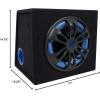 imageRockville RVB121A Bundle 12 in 500Watt Peak  300Watt RMS Active Powered Car Subwoofer Enclosure RWK10 10Gauge Amplifier Wiring Installation Kit 2Items