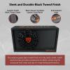 imageRockville RVS12A 1400W Peak  350W RMS 12 Slim Vented Powered Car Subwoofer Enclosure 4Ohm Remote Bass Knob Subsonic Filter MDF Build for Car Audio