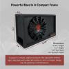imageRockville RVS12A 1400W Peak  350W RMS 12 Slim Vented Powered Car Subwoofer Enclosure 4Ohm Remote Bass Knob Subsonic Filter MDF Build for Car Audio