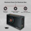 imageRockville RVS12A 1400W Peak  350W RMS 12 Slim Vented Powered Car Subwoofer Enclosure 4Ohm Remote Bass Knob Subsonic Filter MDF Build for Car Audio