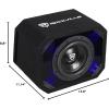 imageRockville SV8K6D2 8 1400W K6 Car Subwoofer 2Ohm  Plexi Enclosure in Vented MDF Box Selectable BlueWhite LED8 1 Ohm