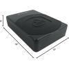 imageRockville Slim UnderSeat Powered Subwoofer Builtin Amplifier Aluminum Enclosure Remote Perfect for CarTruck Audio 6510