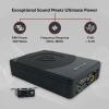 imageRockville Slim UnderSeat Powered Subwoofer Builtin Amplifier Aluminum Enclosure Remote Perfect for CarTruck Audio 6510
