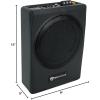imageRockville Slim UnderSeat Powered Subwoofer Builtin Amplifier Aluminum Enclosure Remote Perfect for CarTruck Audio 6565