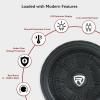 imageRockville Wheel of BASS 8 500W Powered Car Subwoofer 4 Ohm Slim Cast Aluminum Design Easy Install Remote Bass Knob for Trucks and Cars
