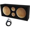 imageRockville CH103SP Chuchero Car Audio Enclosure for 2 10 Mids and 2 3 Tweeters Durable MDF Build Black Carpet Finish 12ft Speakon Cable Included for Car Audio Enthusiasts and DJs