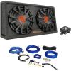 imageRockville Car Audio Bundle RG212CA Dual 12 Slim Vented Powered Subwoofer Enclosure 2000Watt Builtin Amplifier with RWK81 8Gauge Complete Amp Installation Kit 100 Copper RCA 2Items